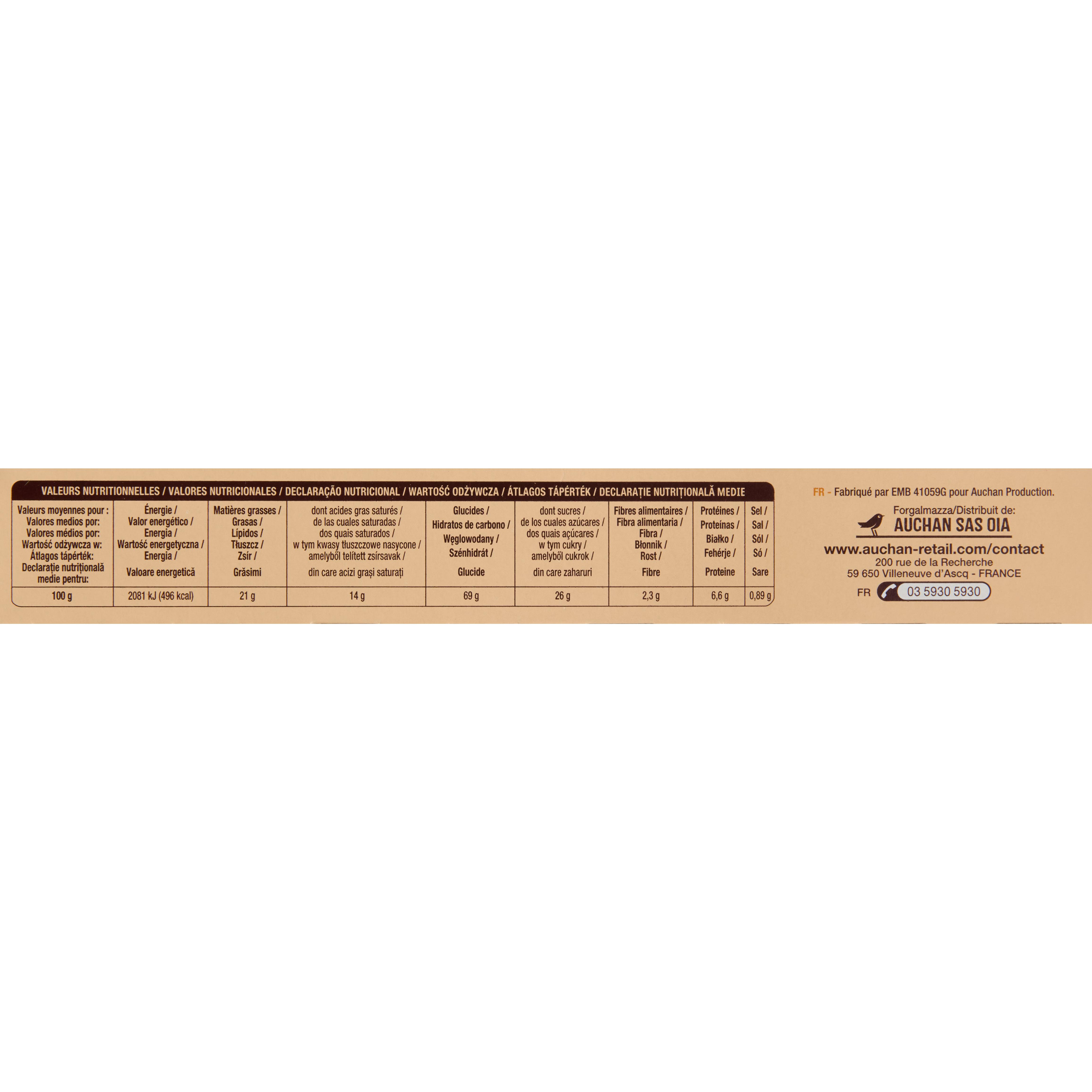Voir la diapositive 5 : AUCHAN Galettes bretonnes pur beurre 16 biscuits 125g