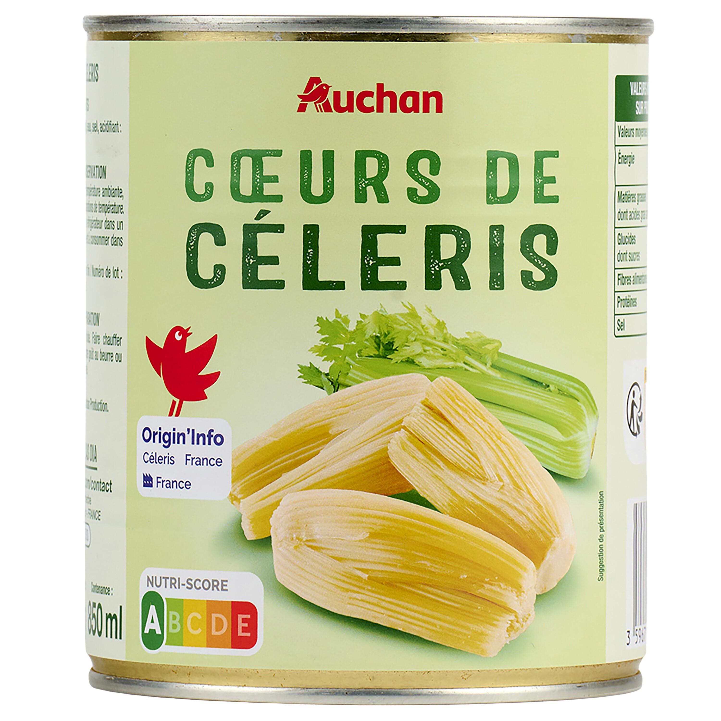 Voir la diapositive 1 : AUCHAN Cœurs de céleri 530g