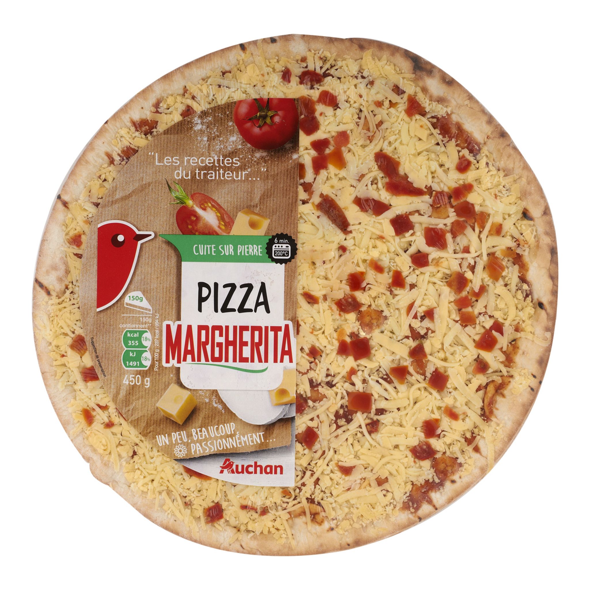 AUCHAN Pizza marguerita   150g