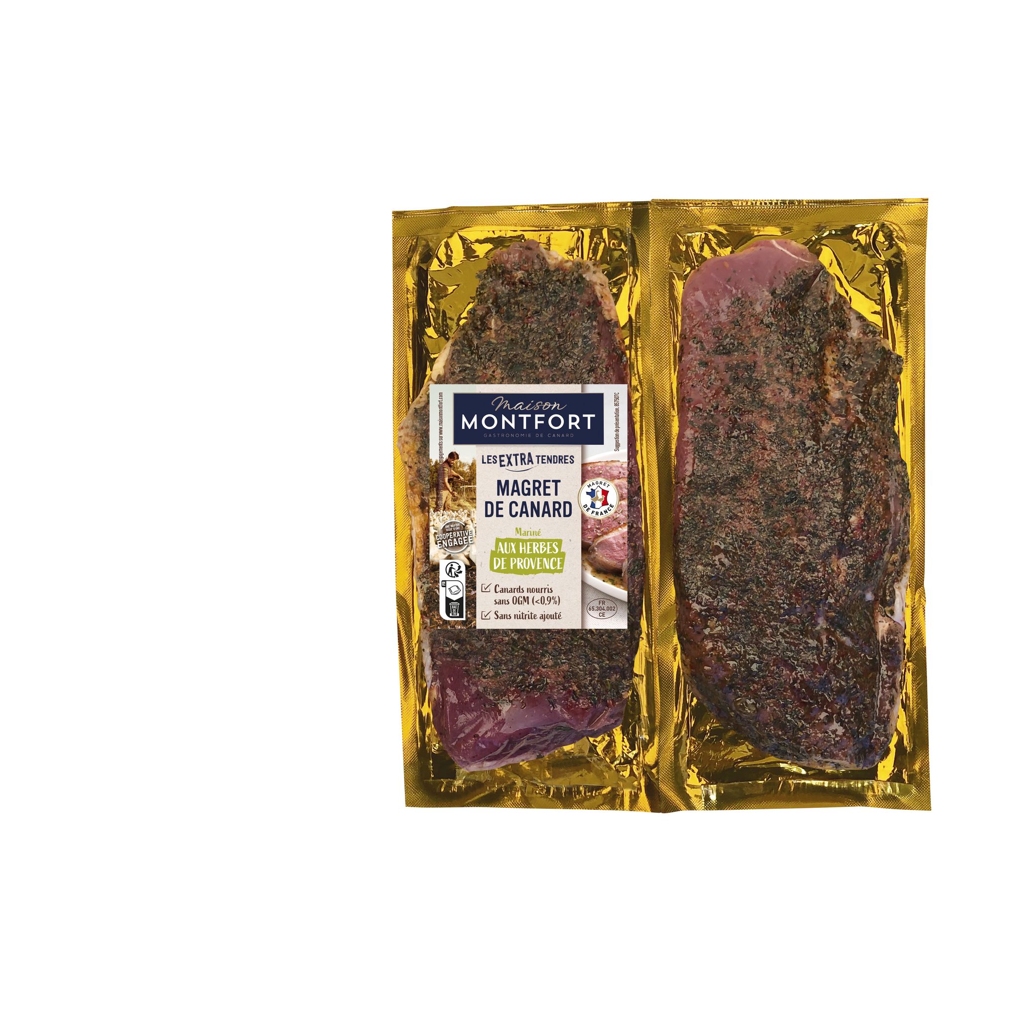 MAISON MONTFORT Magret de canard mariné aux herbes de provence 780G