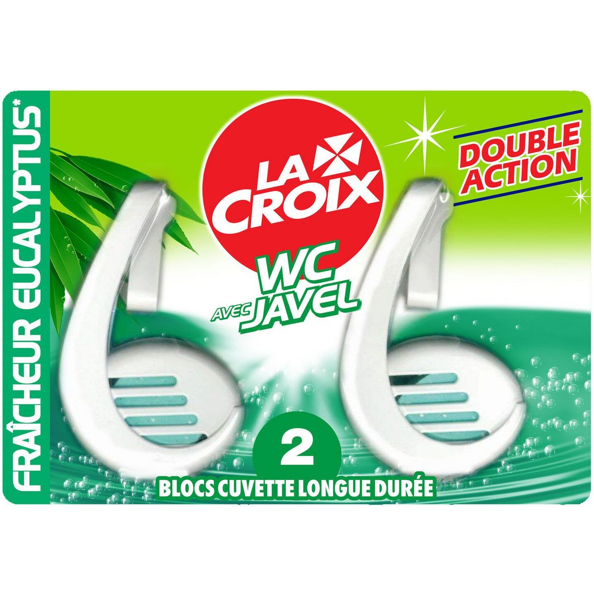 LA CROIX Blocs WC avec javel fraîcheur eucalyptus 2 blocs