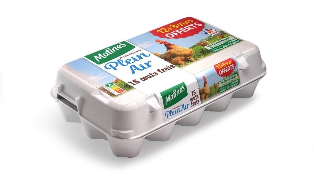 MATINES Oeufs de poules élevées en plein air sans antibiotique 12+3 offert 15 pièces