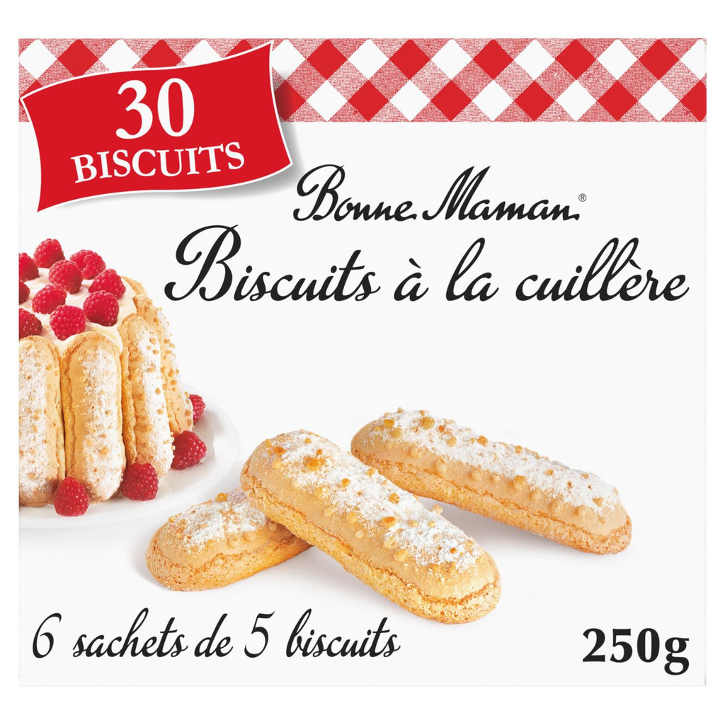 BONNE MAMAN Biscuits à la cuillère sachets fraîcheur 6x5 biscuits 250g