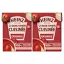 HEINZ Sauce tomate cuisinée ail et oignons sans conservateur en brique lot de 2 2x210g
