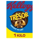 KELLOGG'S Trésor Céréales fourrées chocolat au lait maxi format 1kg