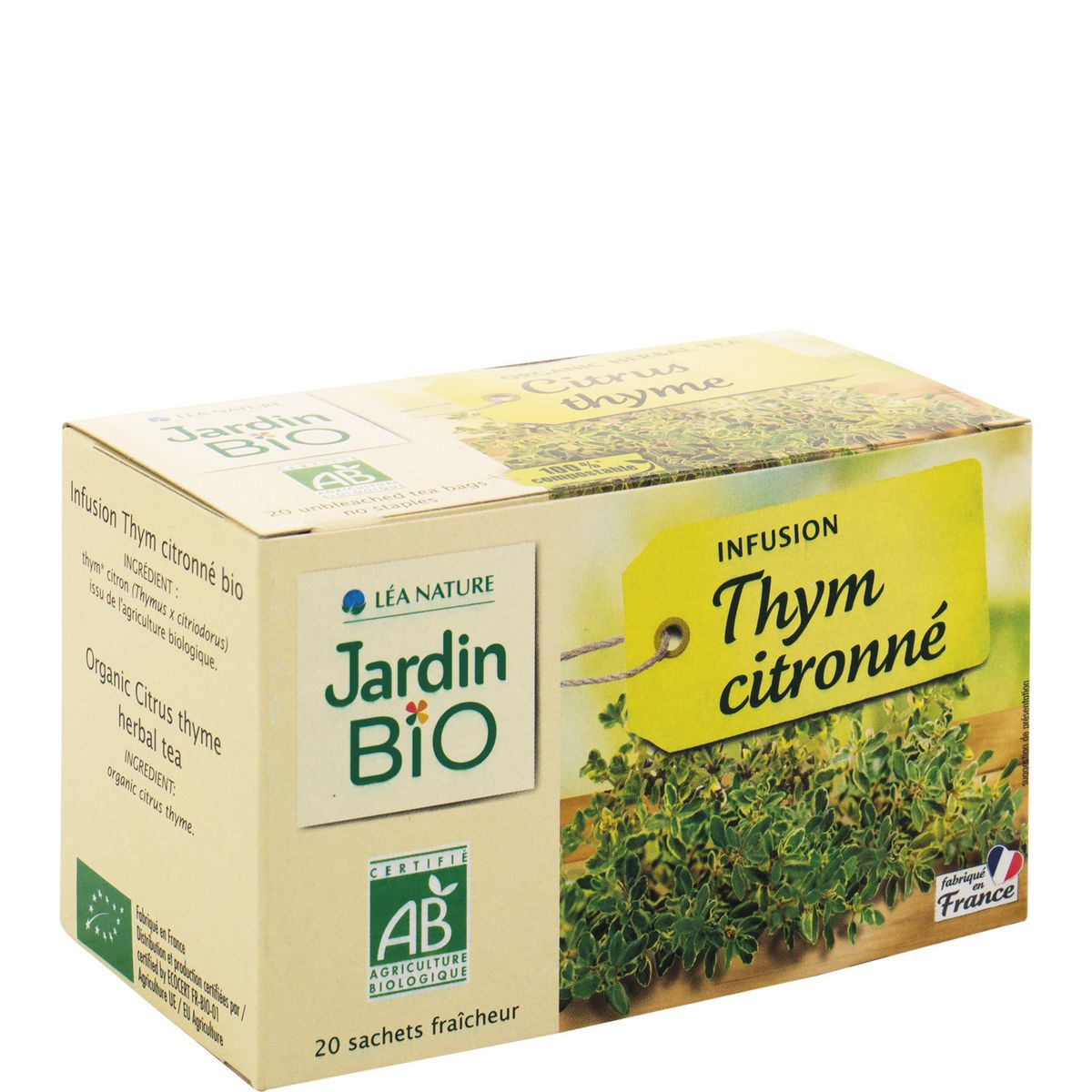 JARDIN BIO ETIC Infusion thym citronné 20 sachets 30g