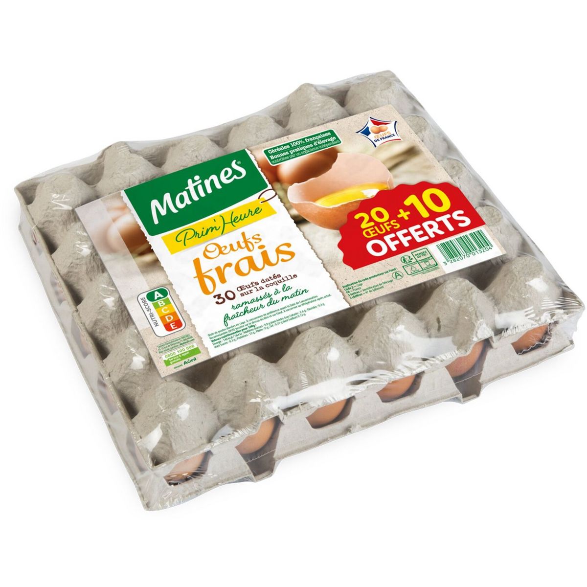 MATINES Oeufs de poules élevées au sol 20+10 offerts 30 oeufs