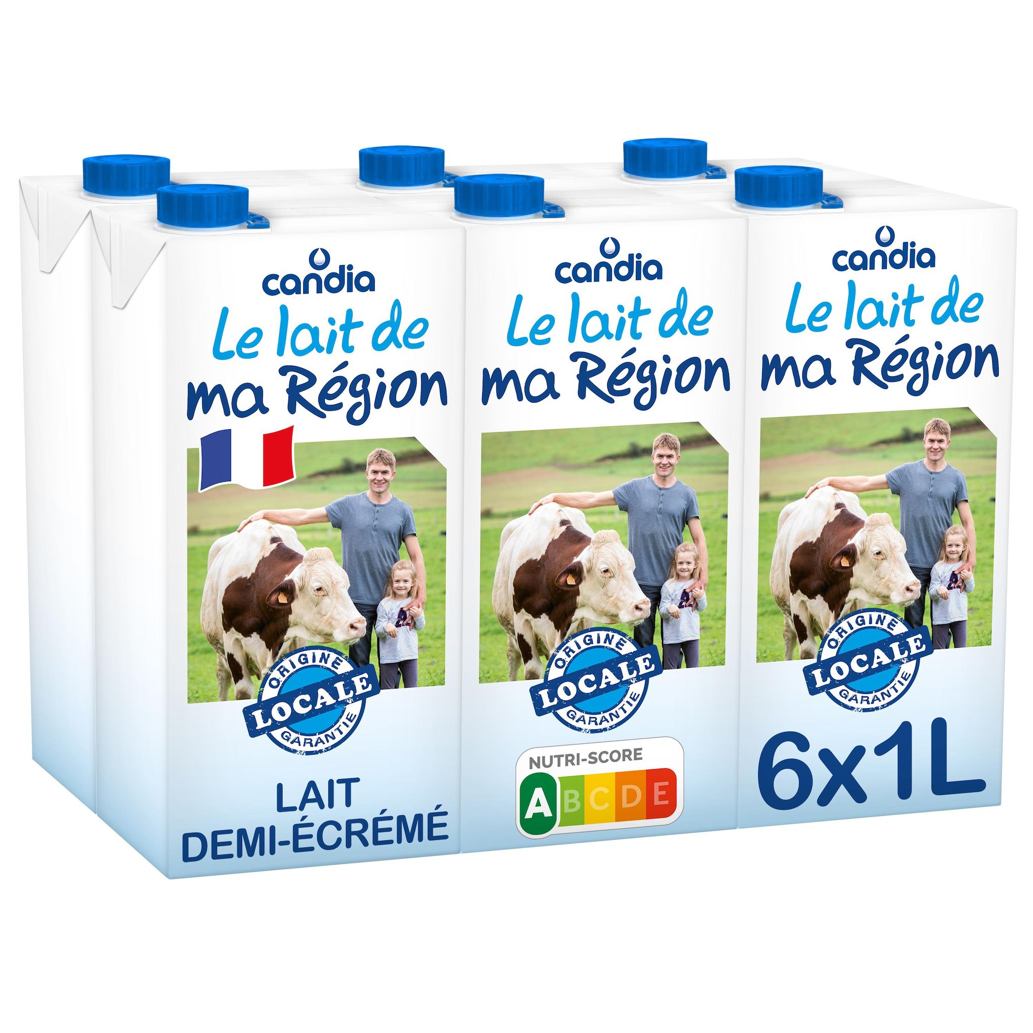 Voir la diapositive 2 : LE LAIT DE MA  REGION Lait demi-écrémé UHT 6x1L