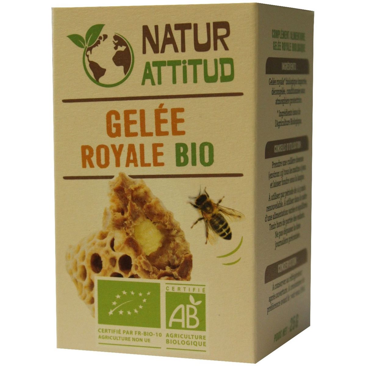 NATUR ATTITUD Gelée royale bio 25g