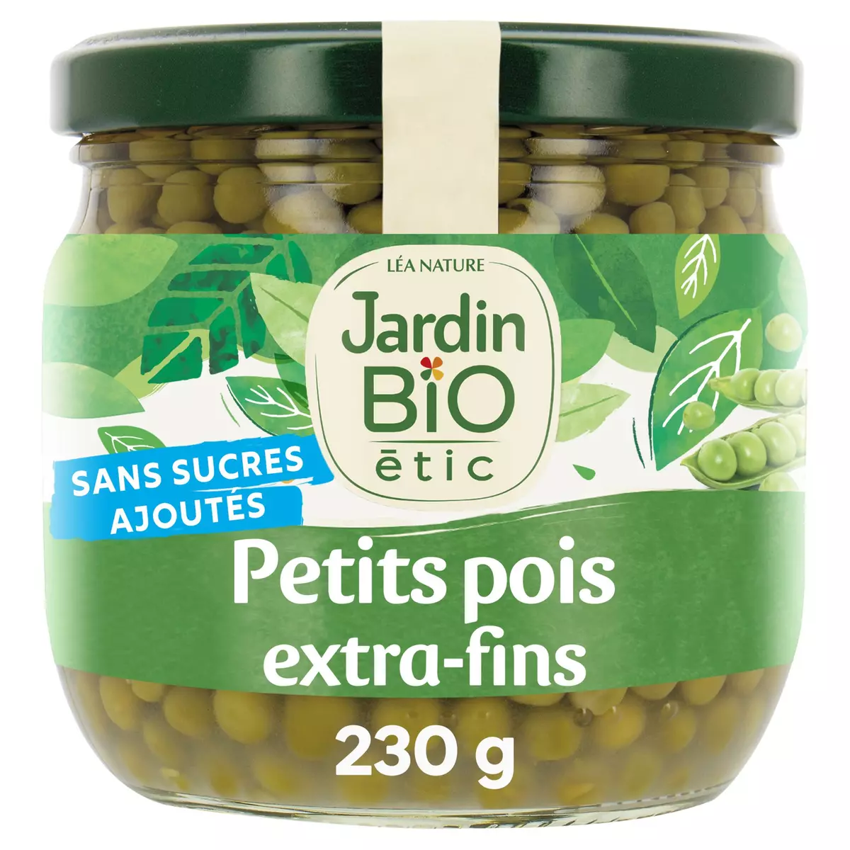 JARDIN BIO ETIC Petits pois extra-fins sans sucres ajoutés en bocal 230g