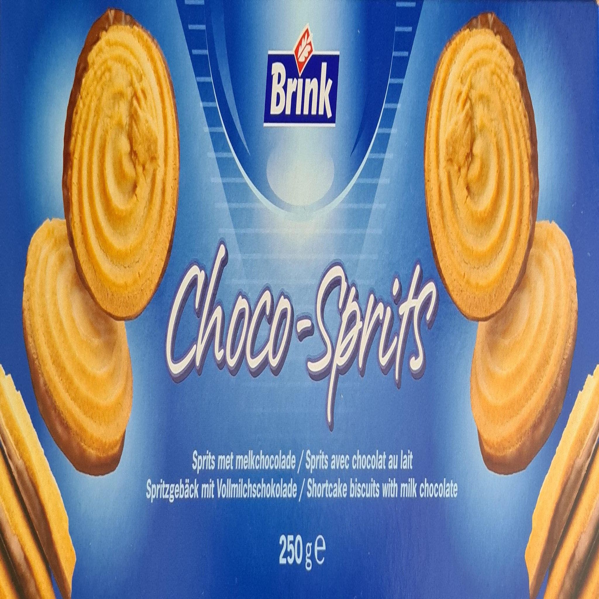 BRINK Choco-sprits biscuits au chocolat au lait 250g