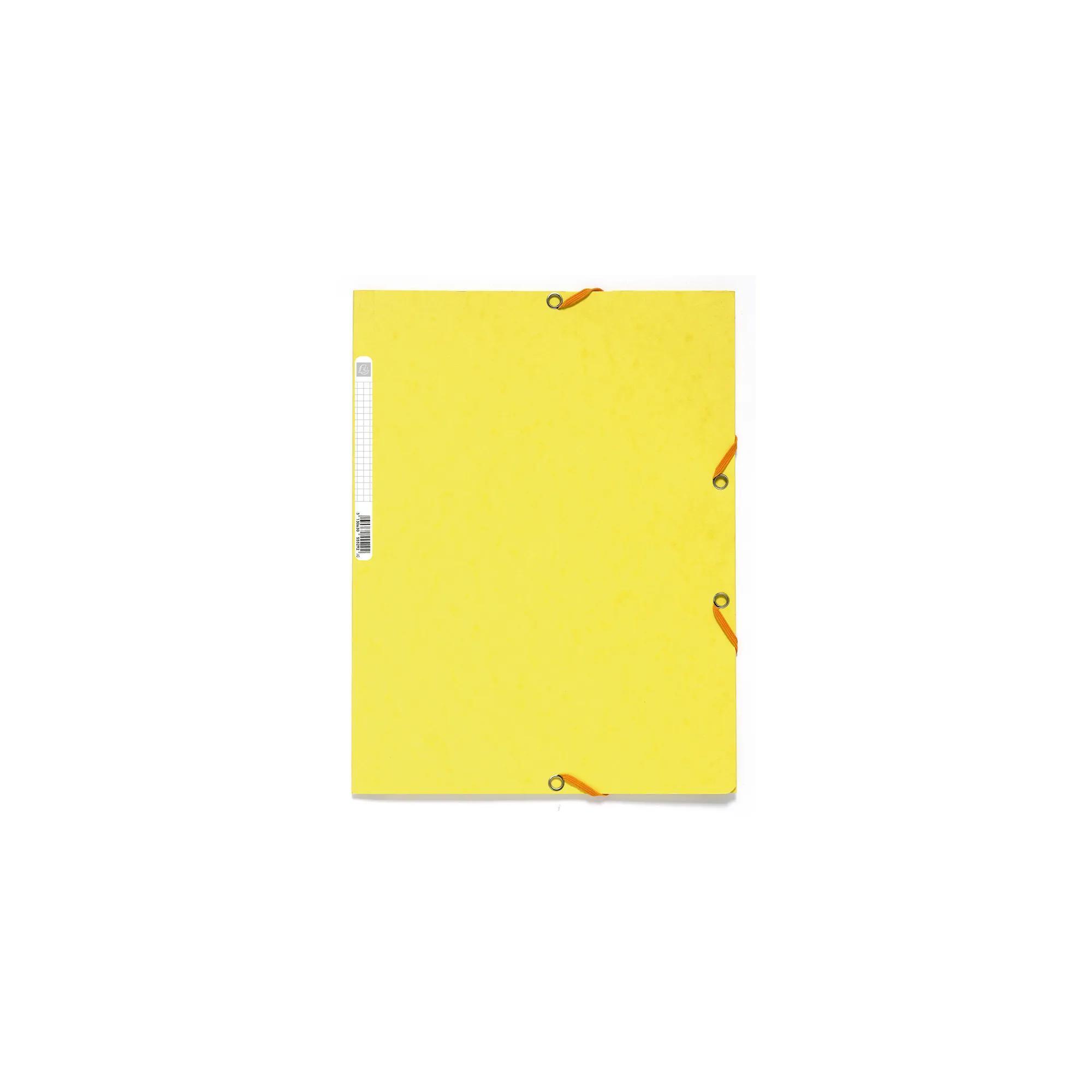 EXACOMPTA Chemise à élastiques en carton lustré, format 24x32 cm, citron