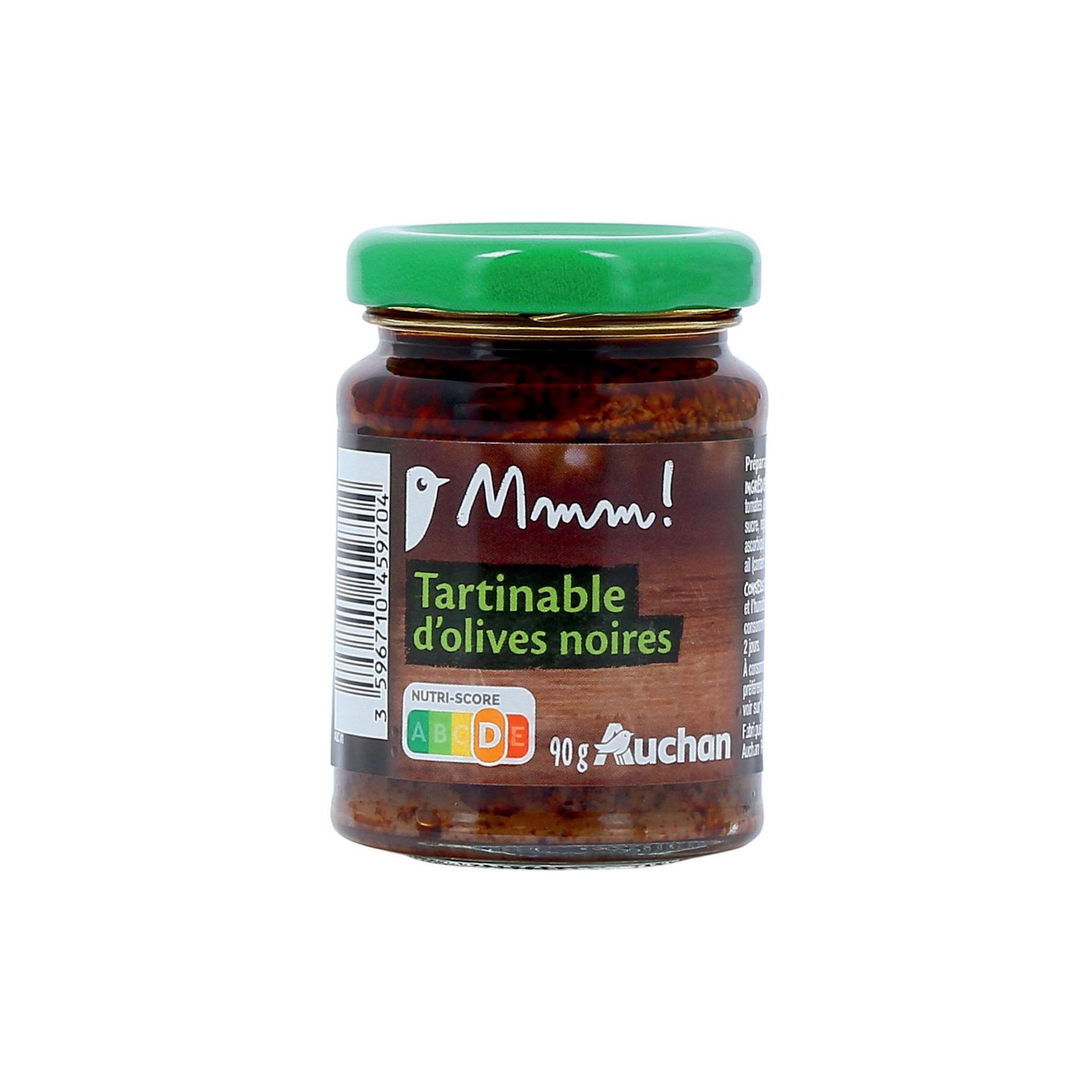 Voir la diapositive 2 : AUCHAN MMM! Tartinable d'olives noires 90g
