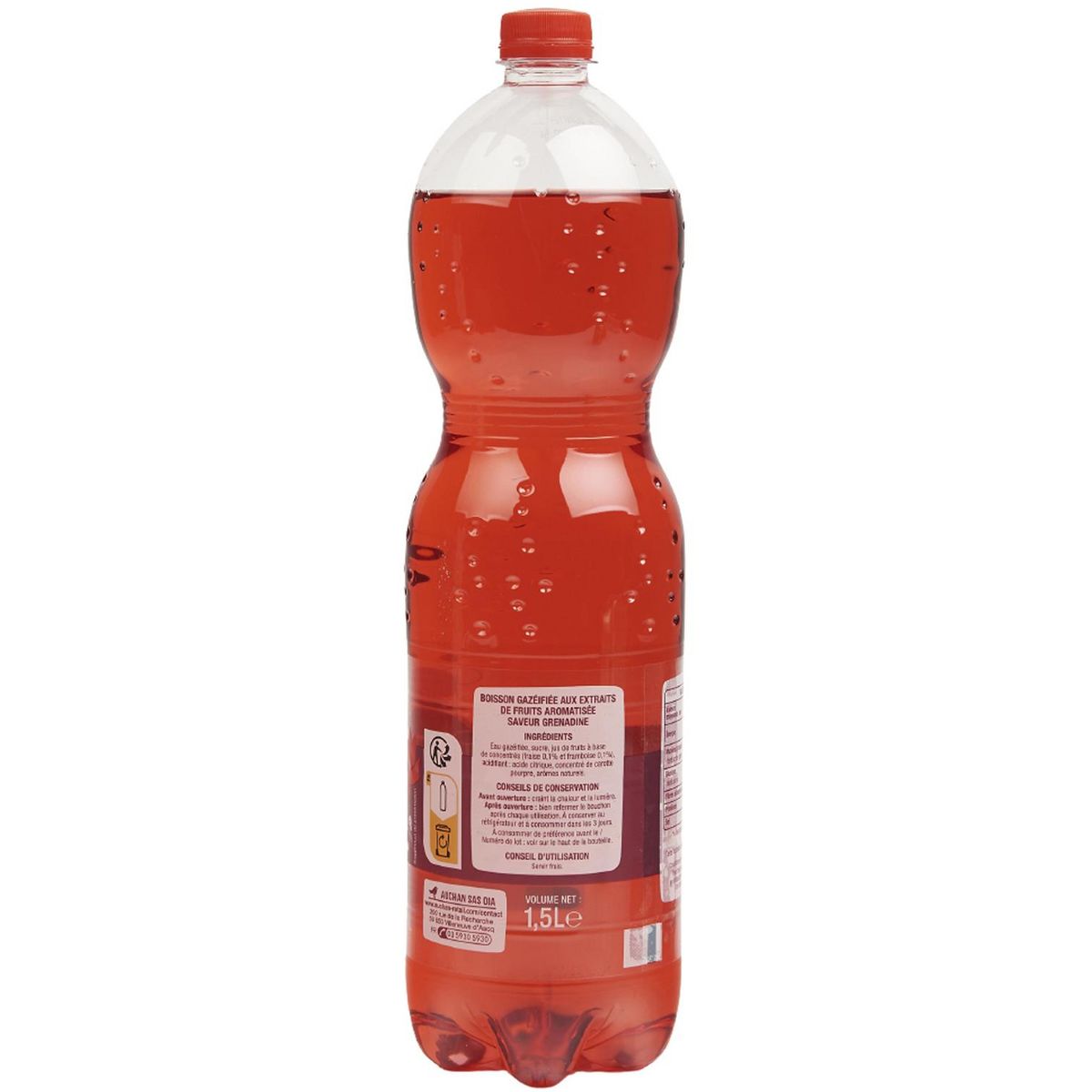 AUCHAN Diabolo grenadine 1,5l