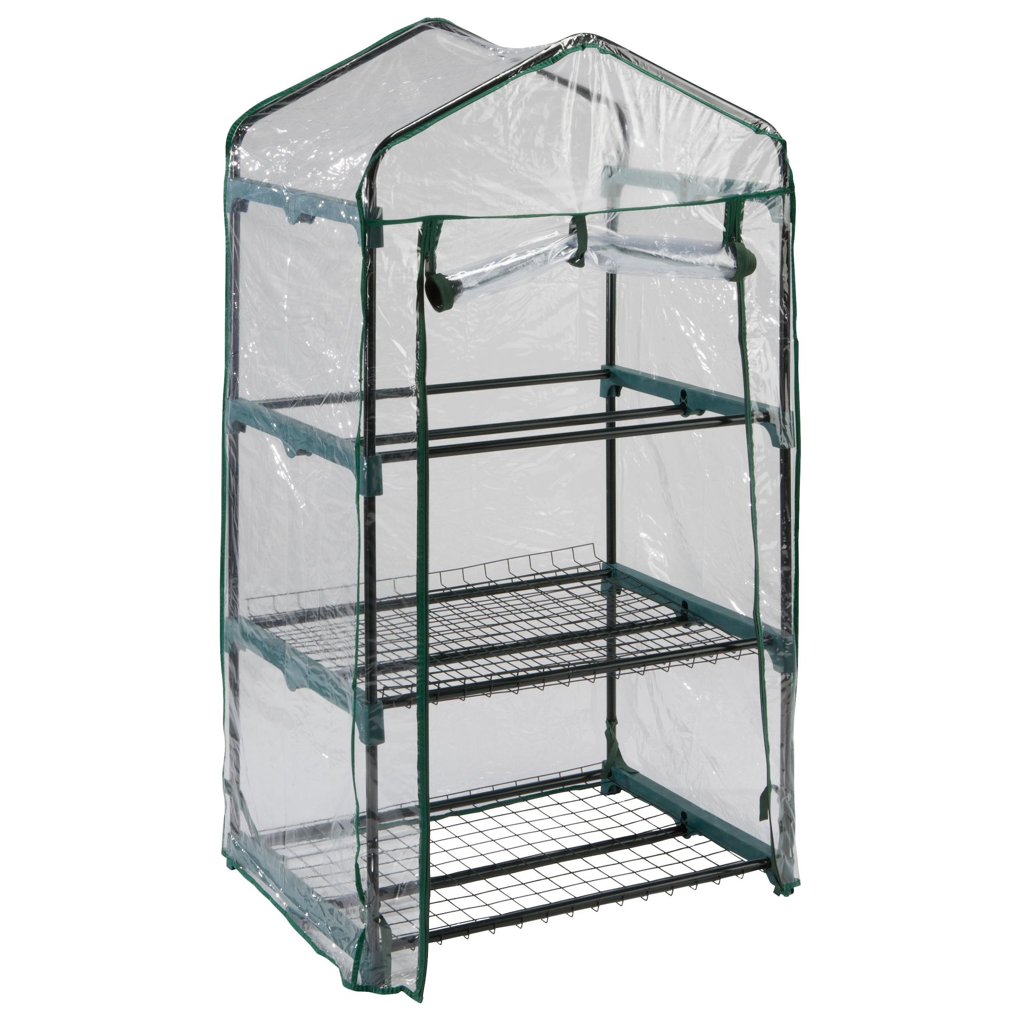 Voir la diapositive 2 : GARDENSTAR Serre 3 couches 69 x 49 x 125 cm, tube acier PE 16 mm