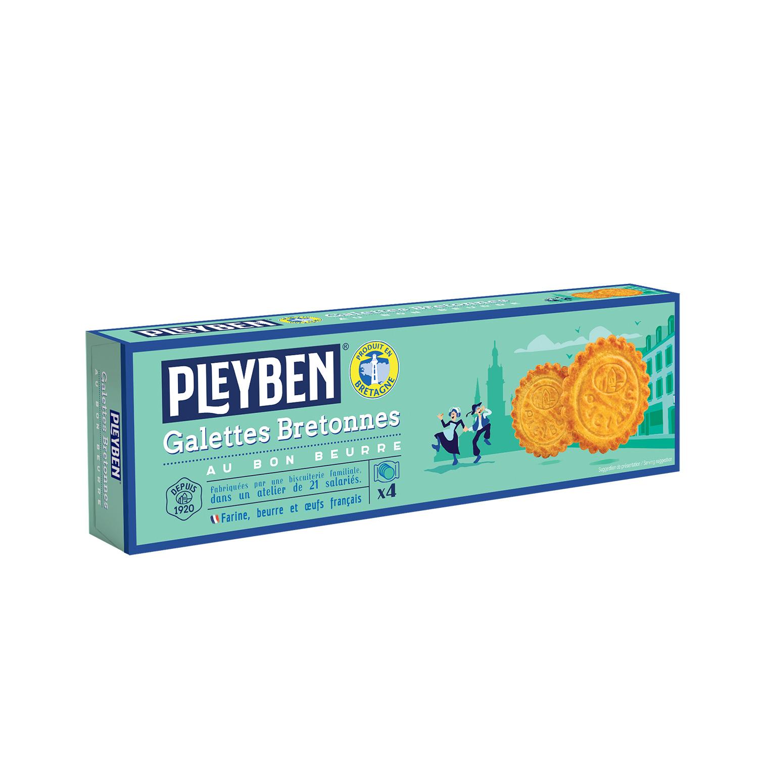 PLEYBEN Galettes bretonnes pur beurre 16 galettes 130g