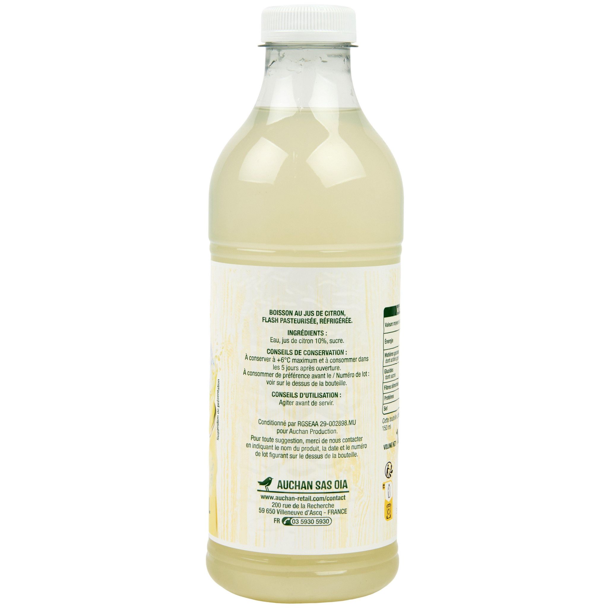 Voir la diapositive 6 : AUCHAN Citronnade 1L