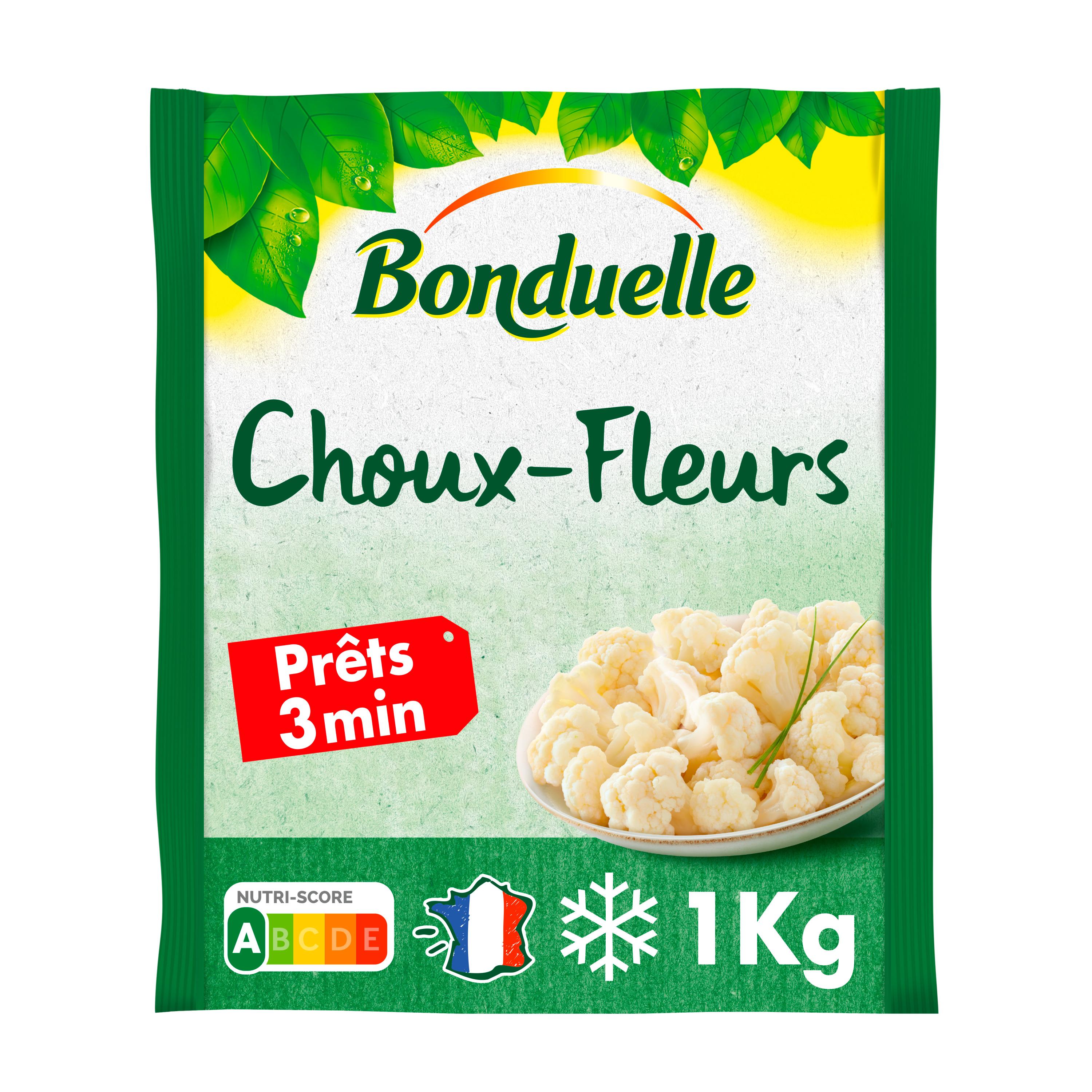 Voir la diapositive 2 : BONDUELLE Chou-fleur en fleurettes précuit vapeur 5 portions 1kg