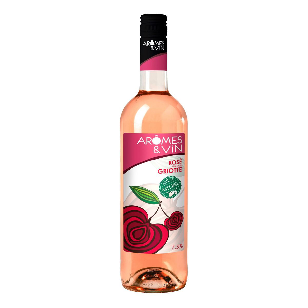 AROMES & VIN Boisson à base de vin et arômes cerise et griottes rosé 75cl