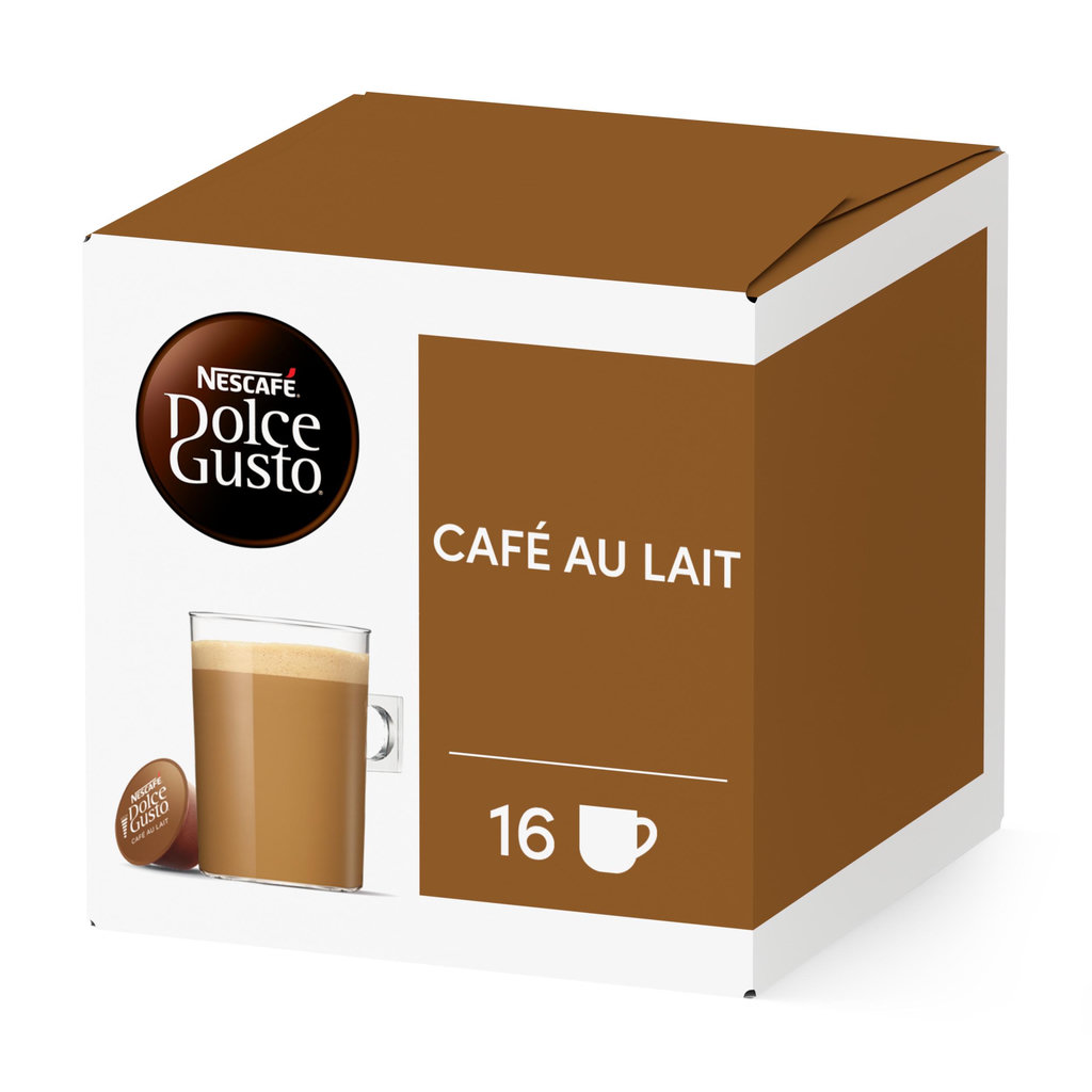 NESCAFE Capsules de café au lait compatibles Dolce Gusto 16 capsules 160g