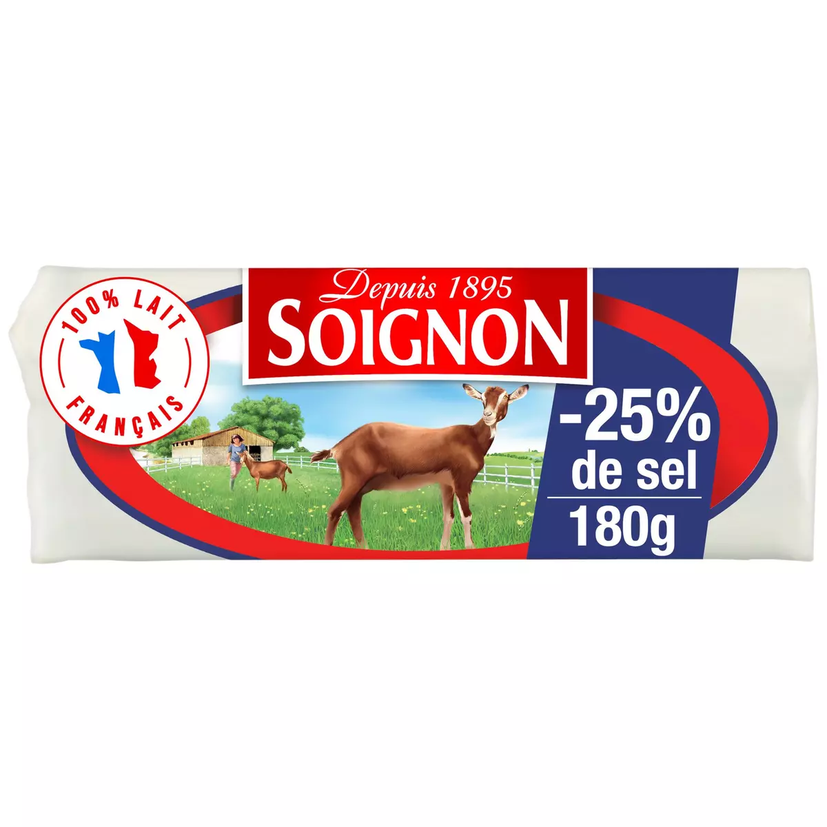 SOIGNON La bûche de chèvre réduite en sel 25% 180g