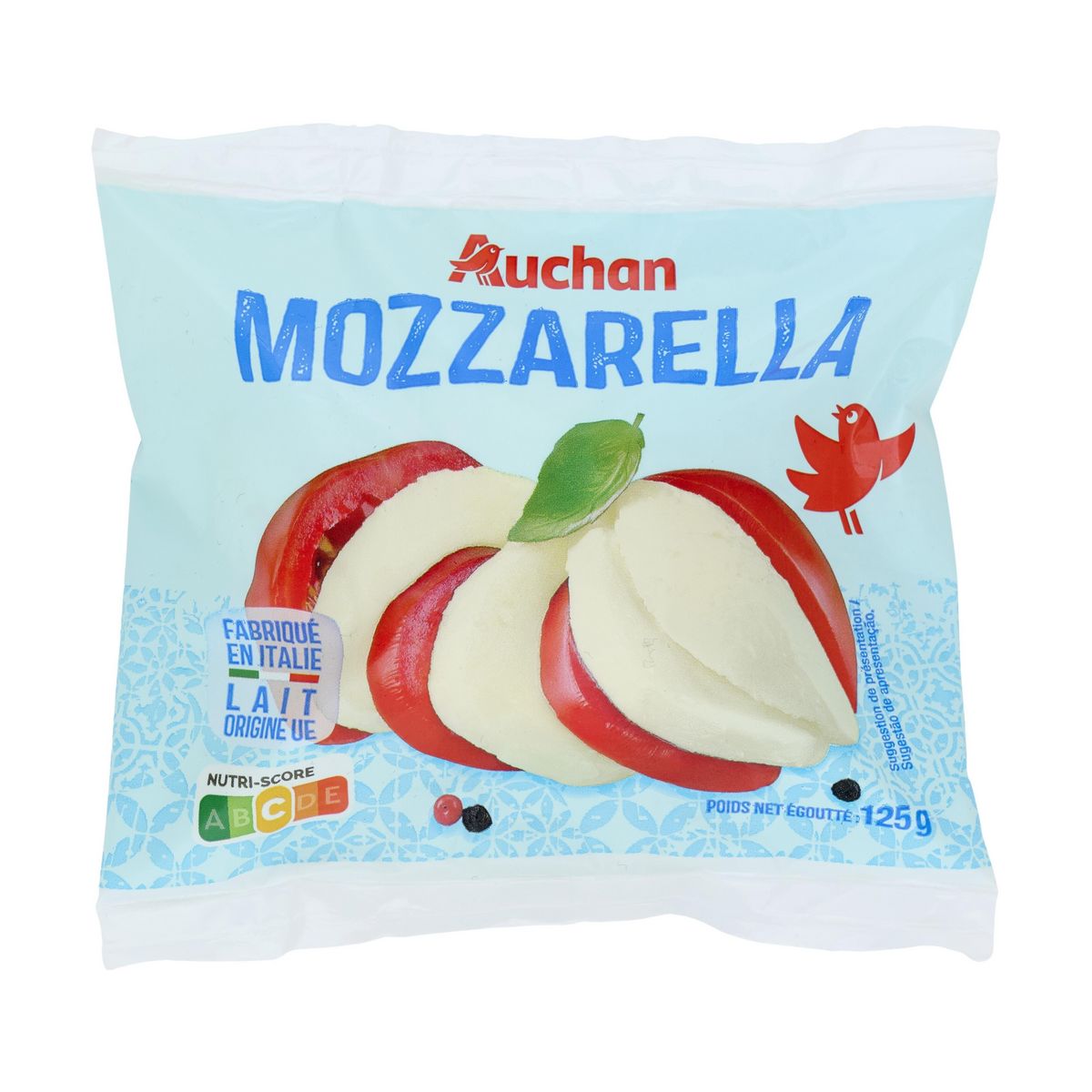 AUCHAN Mozzarella en boule 125g
