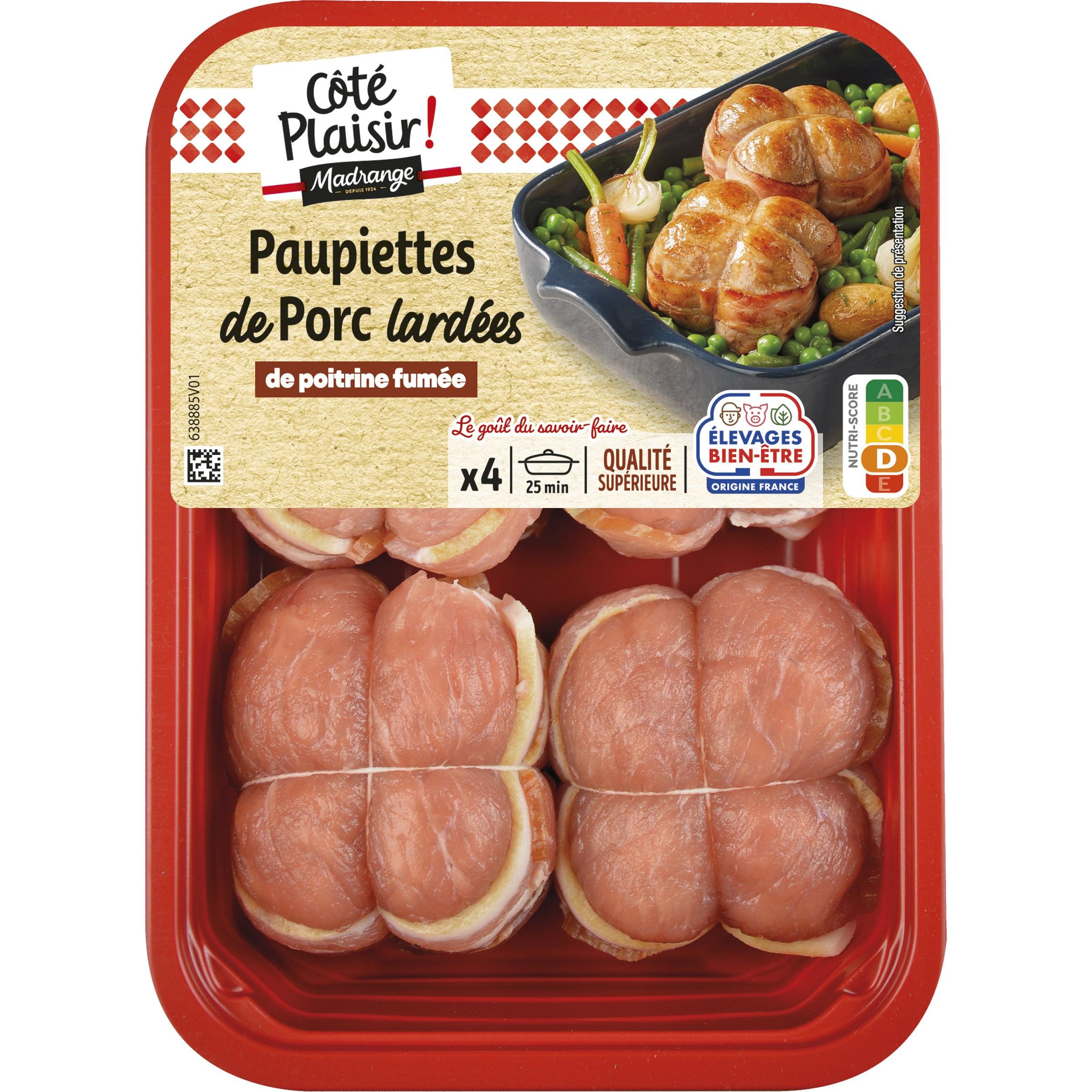 Voir la diapositive 2 : MADRANGE Paupiettes de porc 4 pièces 500g