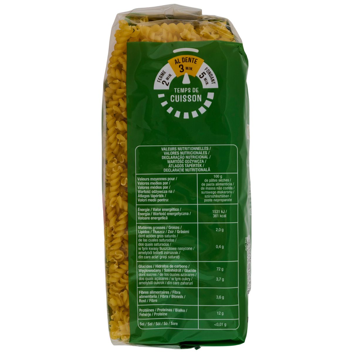 AUCHAN Torti cuisson rapide 3min 500g