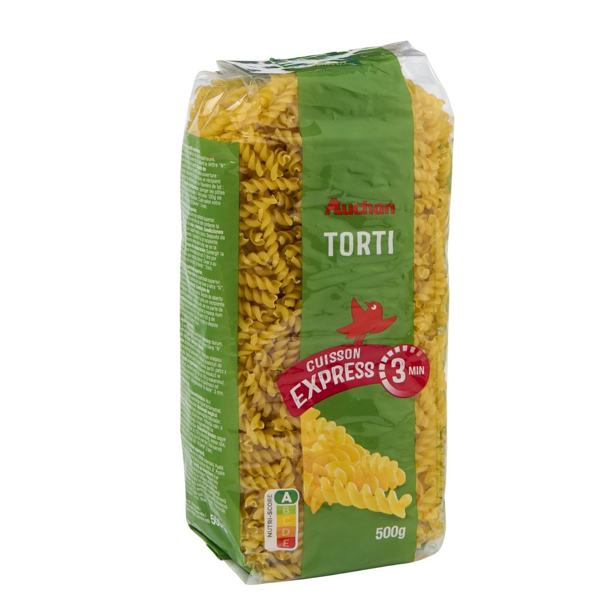 AUCHAN Torti cuisson rapide 3min 500g