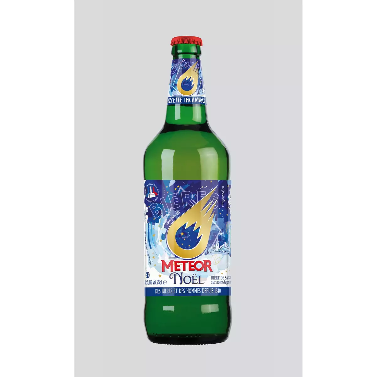 METEOR Bière de Noël alsacienne 5,8% bouteille 75cl