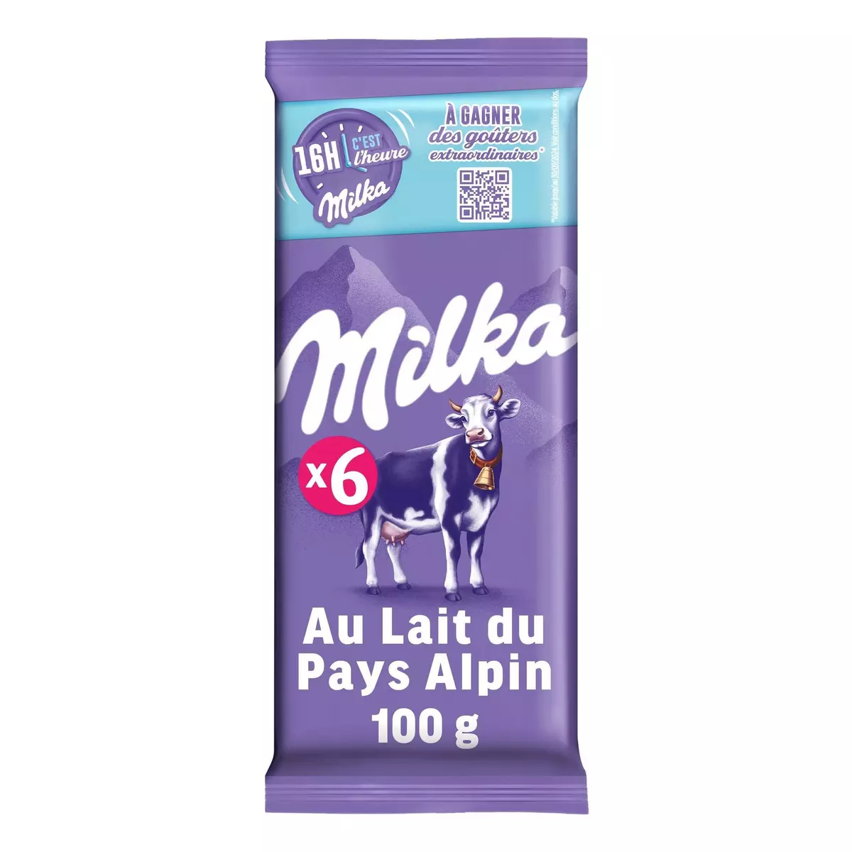 MILKA Tablette de chocolat au lait du Pays Alpin 6 pièces 6x100g