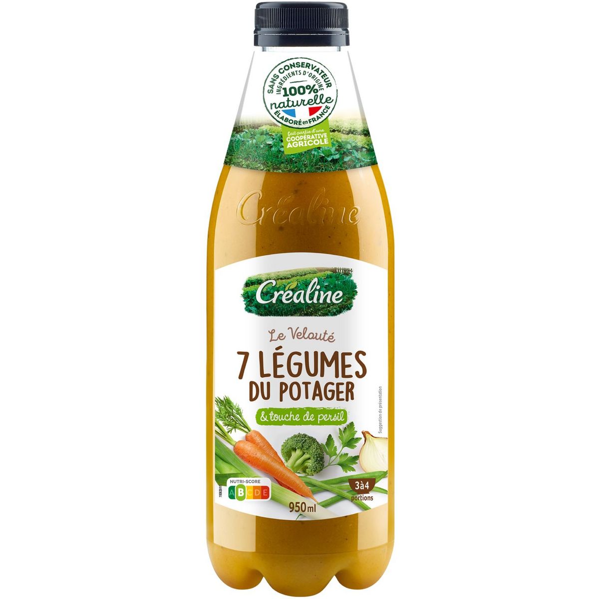 CREALINE Velouté de 7 légumes du potager 3 à 4 portions 95cl