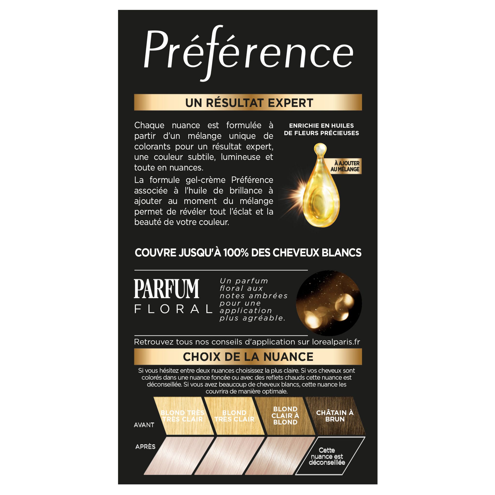 Voir la diapositive 2 : L'OREAL Préférences coloration permanente 10.21 Stockholm 1 kit