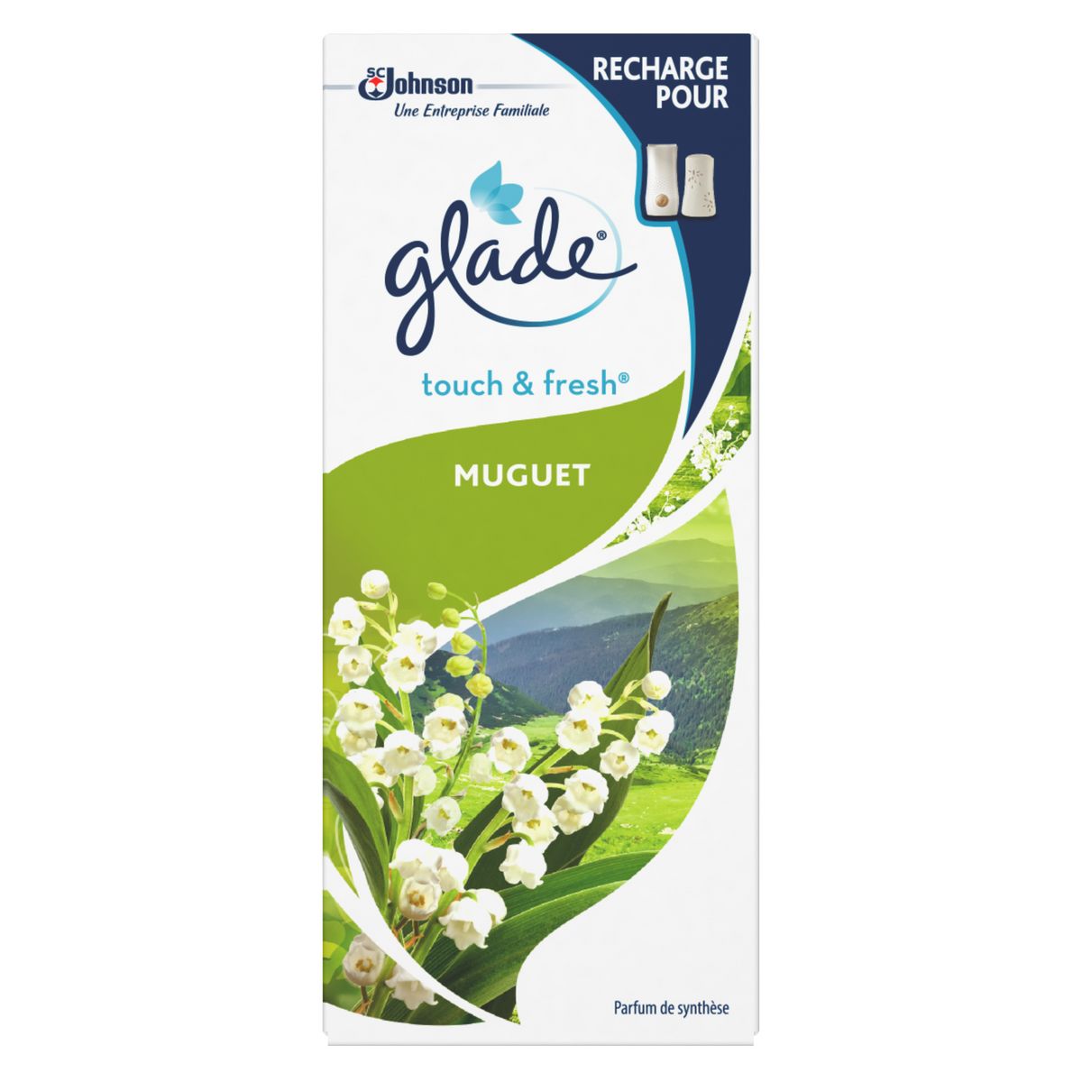GLADE Touch & Fresh recharge pour diffuseur automatique muguet 10ml