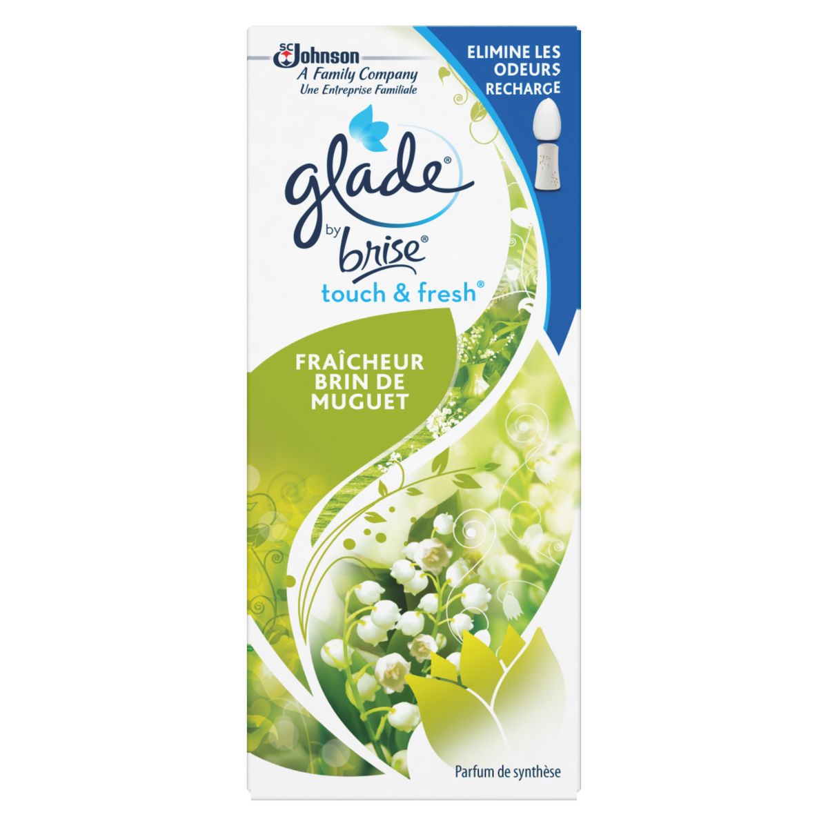 GLADE Touch & Fresh recharge pour diffuseur automatique muguet 10ml