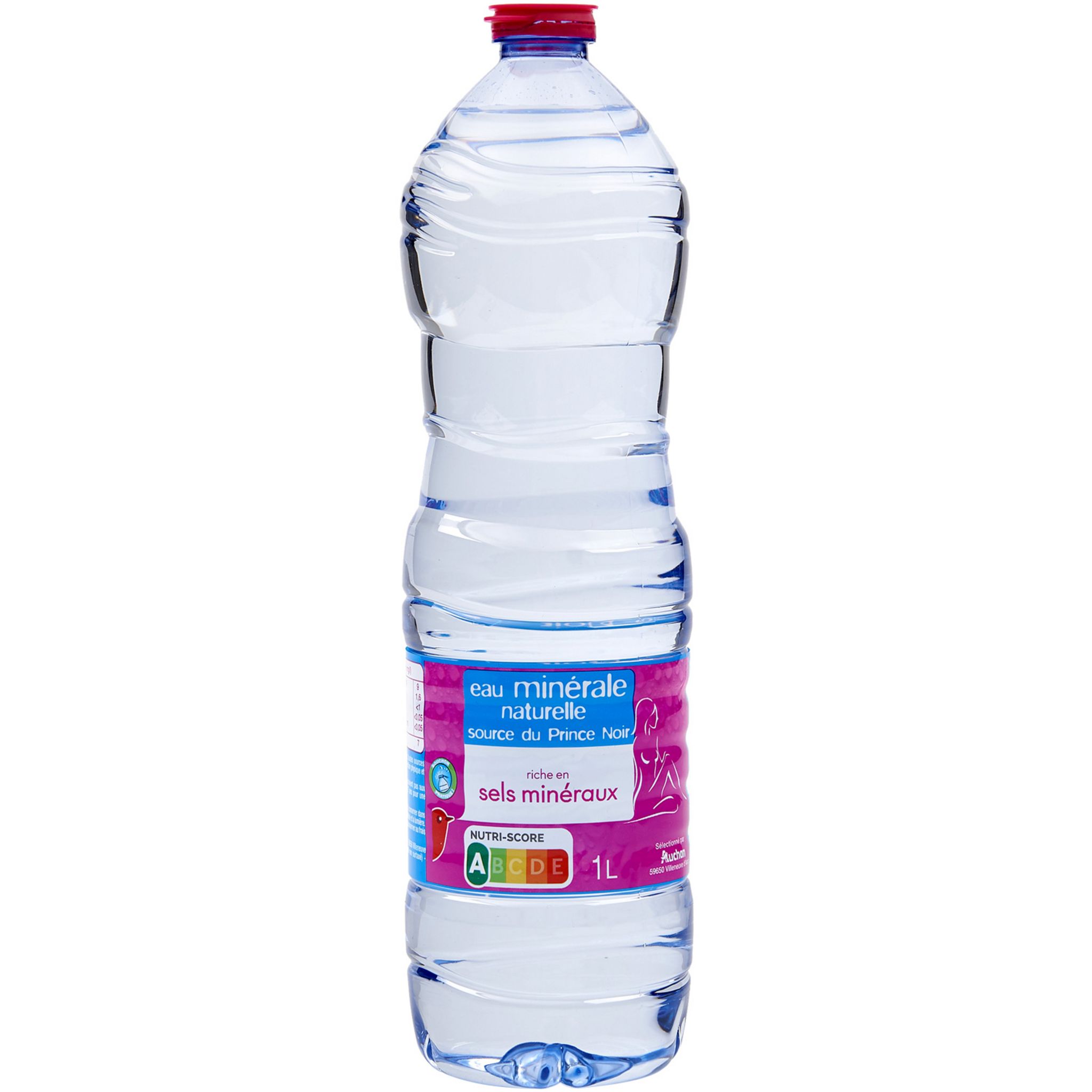 AUCHAN Eau minérale naturelle source du Prince noir 1l