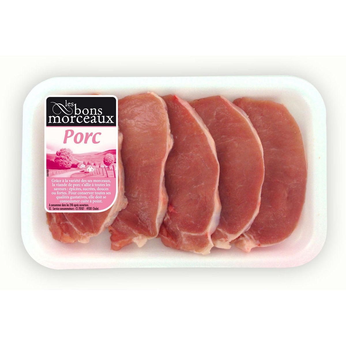 LES BONS MORCEAUX Mincerette de porc 5 pièces 300g