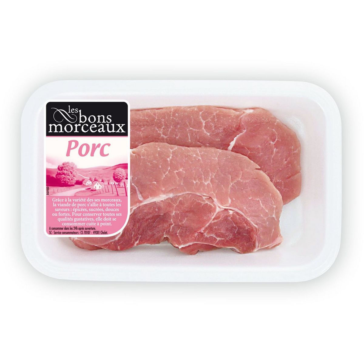 Escalope de porc jambon 2 pièces 200g