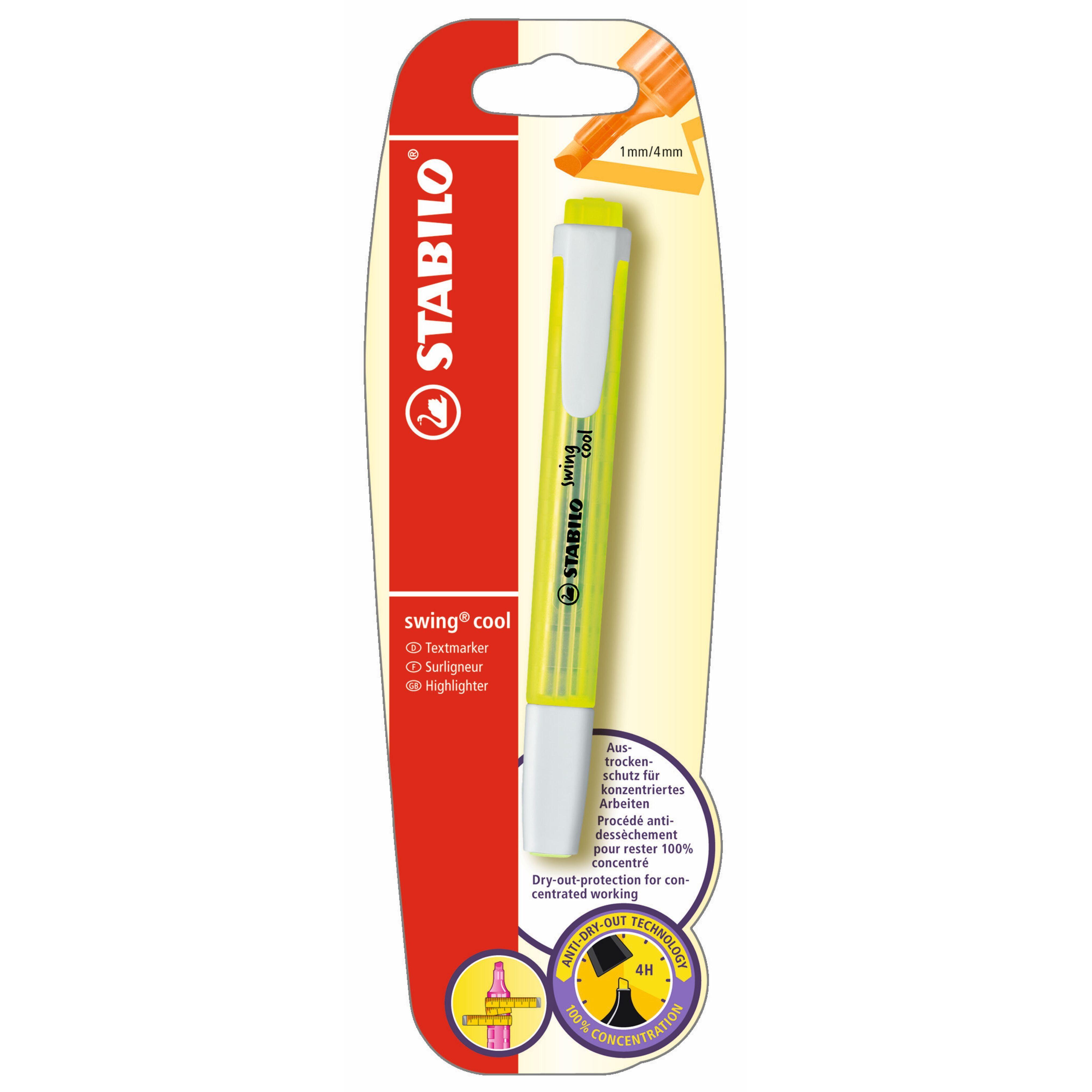 STABILO Surligneur Swing Cool Format de poche - Jaune