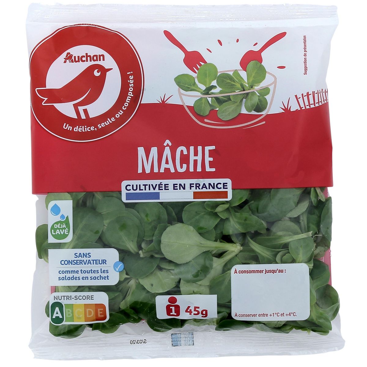 AUCHAN Mâche 1 part 45g
