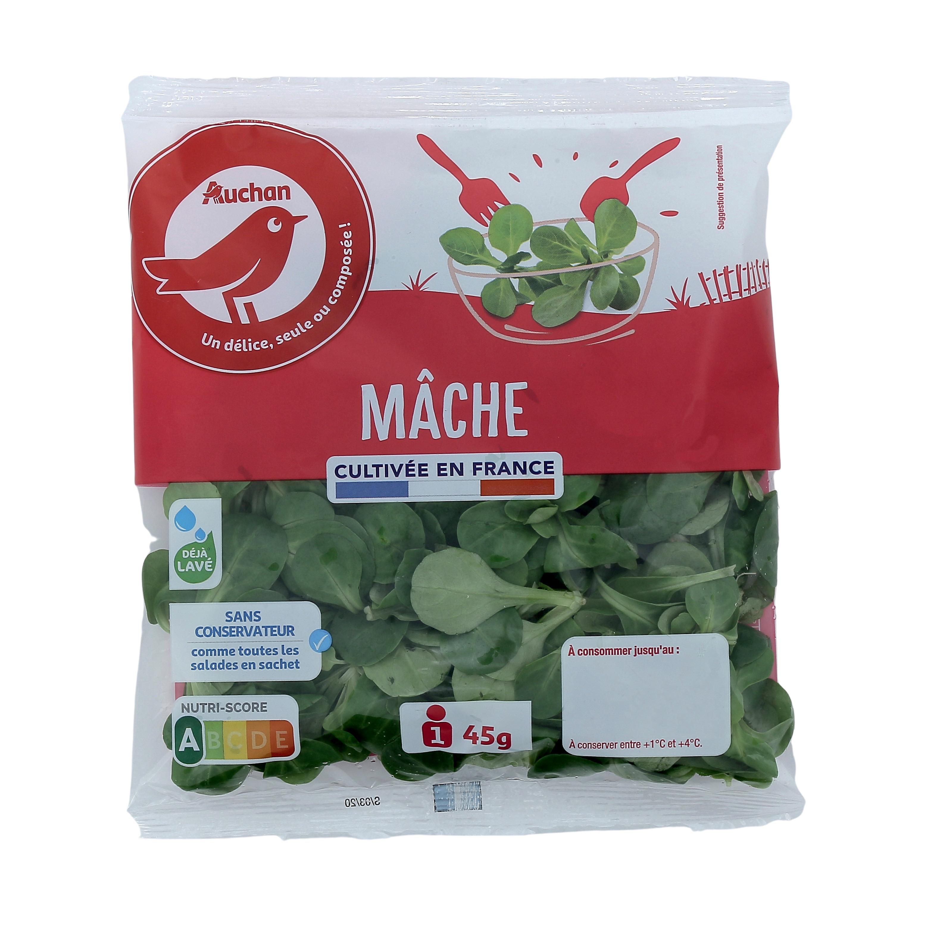 Voir la diapositive 2 : AUCHAN Mâche 1 part 45g