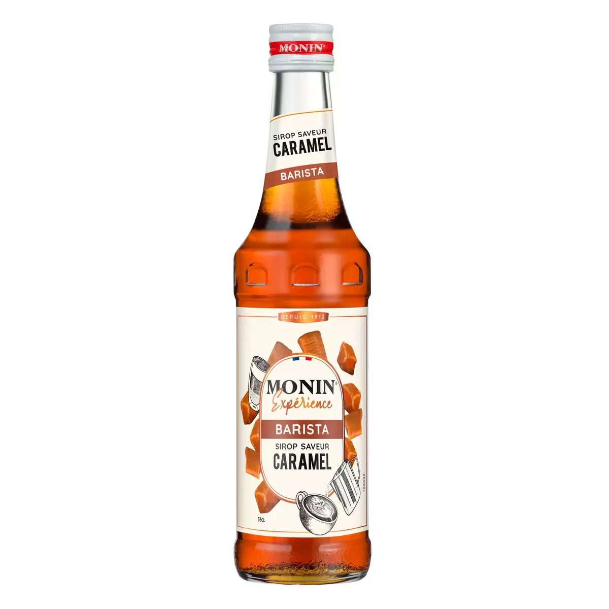 SIROP MONIN Sirop caramel sans alcool pour cocktails bouteille verre 33cl