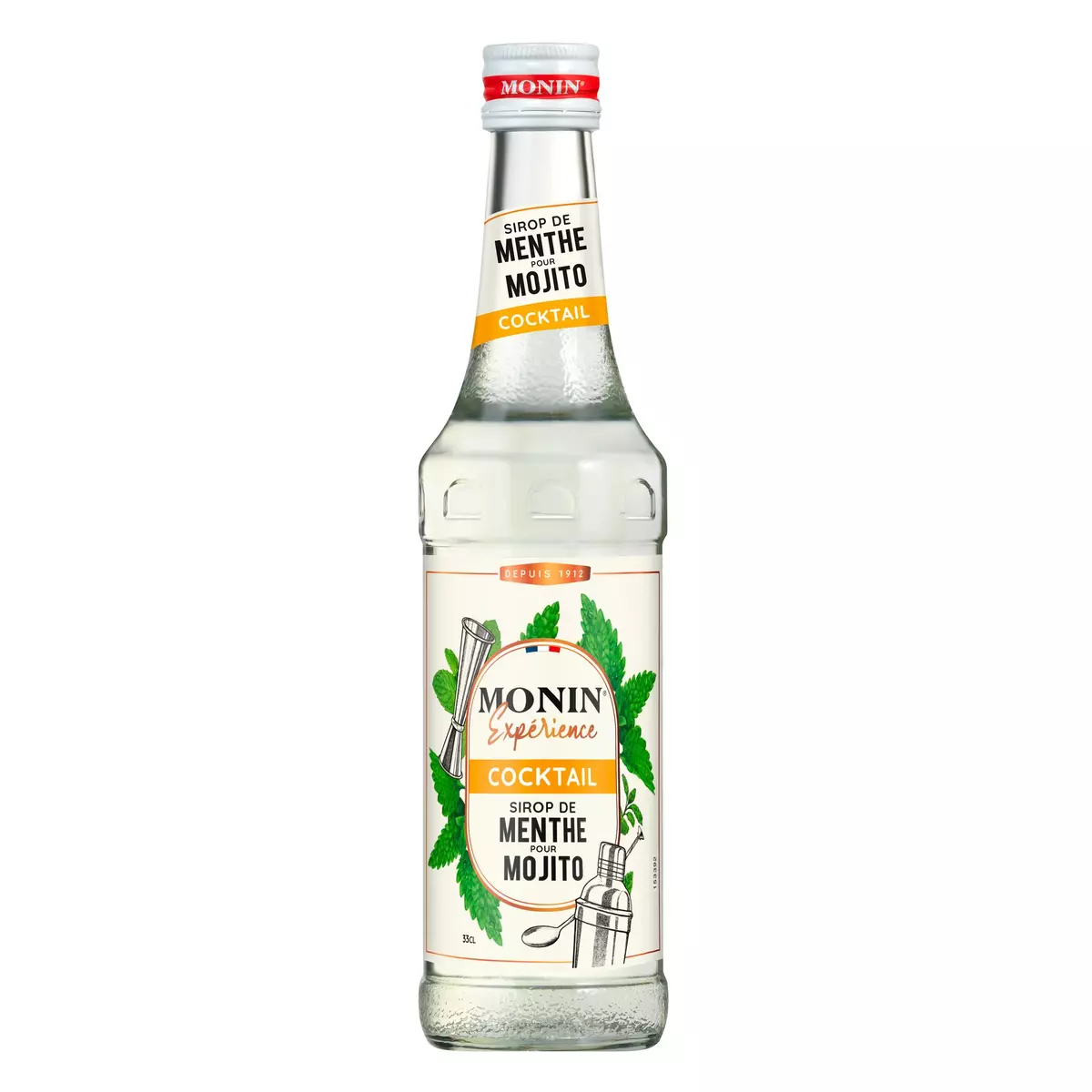 MONIN Sirop saveur mojito mint sans alcool pour cocktails 33cl