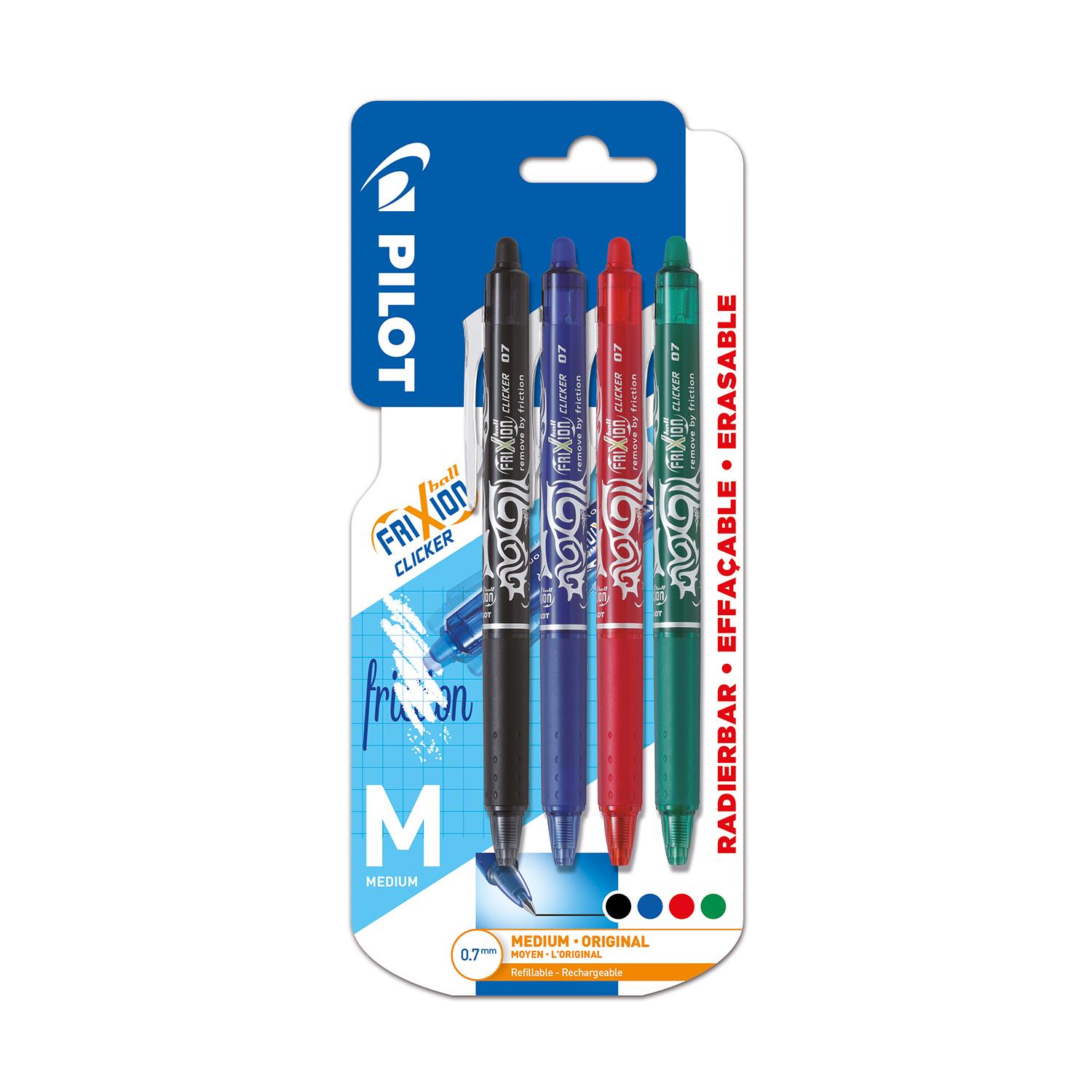 PILOT Stylos x4 Rollers Frixion Clicker - 4 couleurs