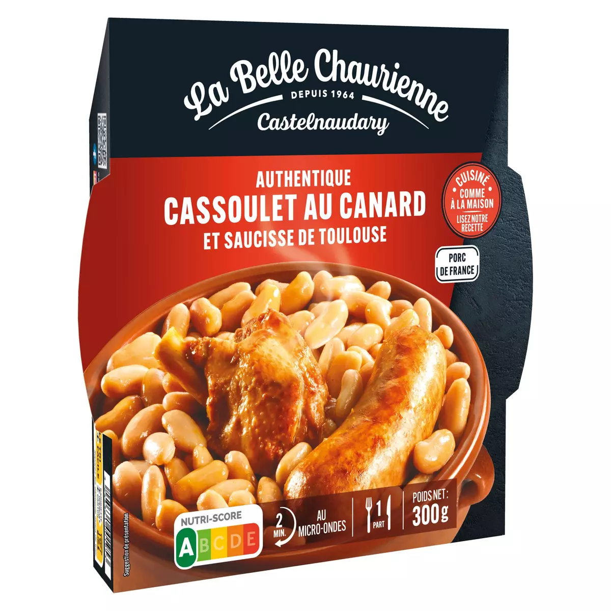LA BELLE CHAURIENNE Cassoulet de Castelnaudary au canard français  1 personne 300g