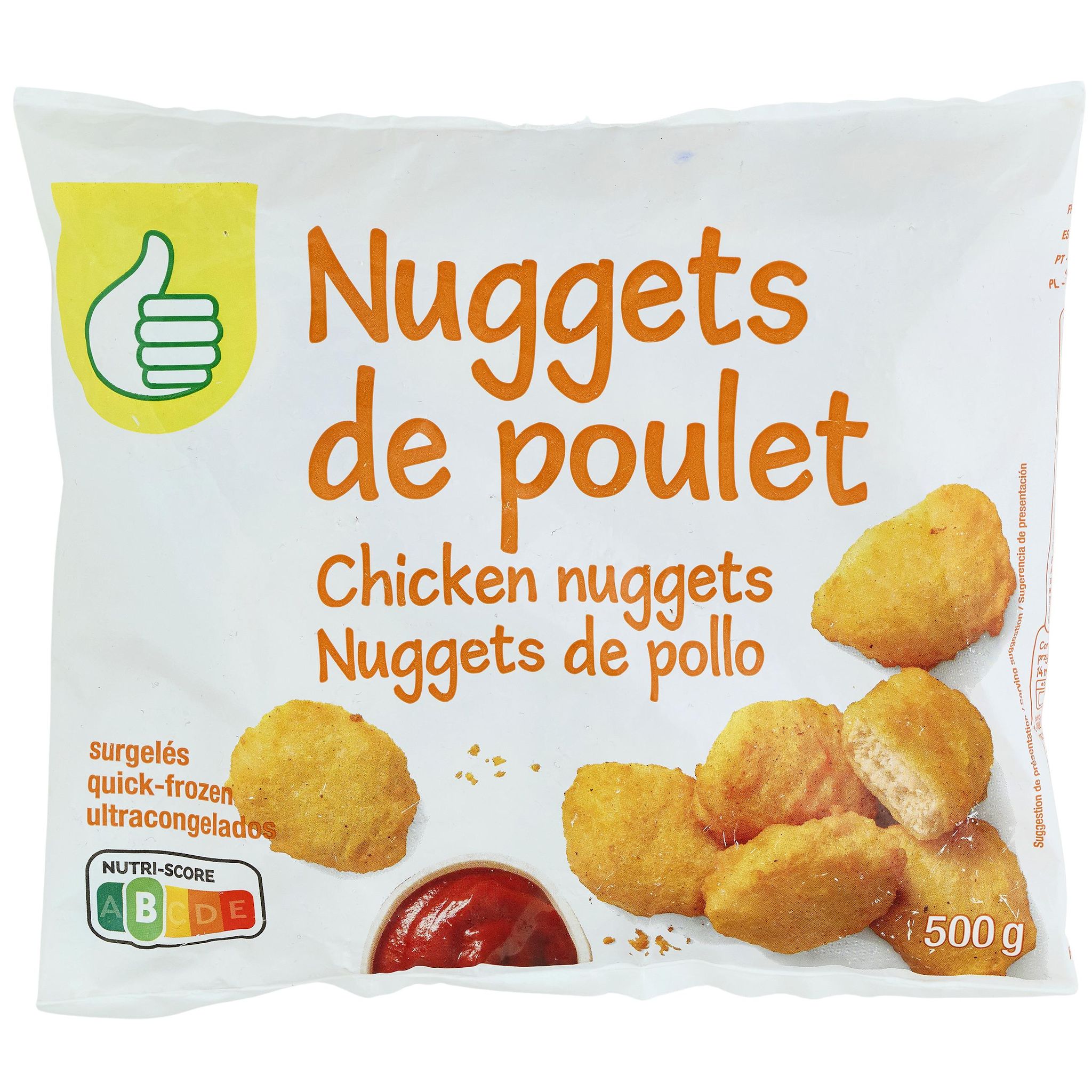 Voir la diapositive 2 : POUCE Nuggets de poulet 500g