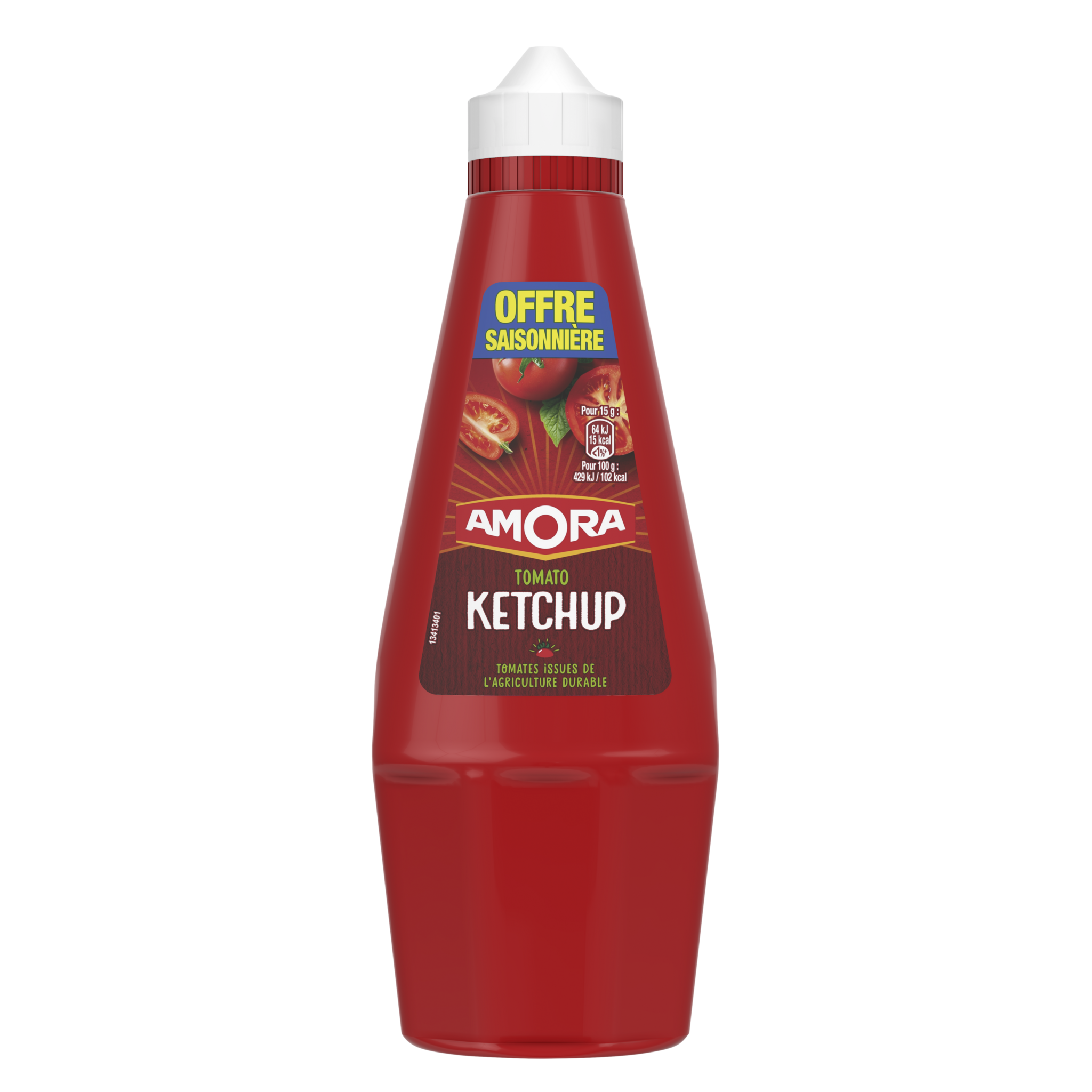AMORA Ketchup nature flacon souple 575g pas cher Auchan.fr