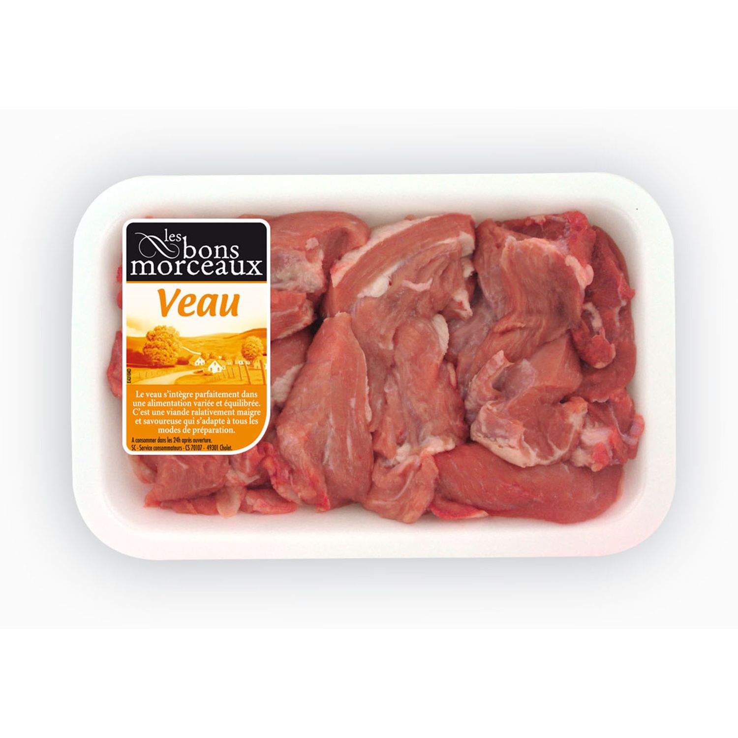 Voir la diapositive 2 : LES BONS MORCEAUX Sauté *** de veau blanquette 500g