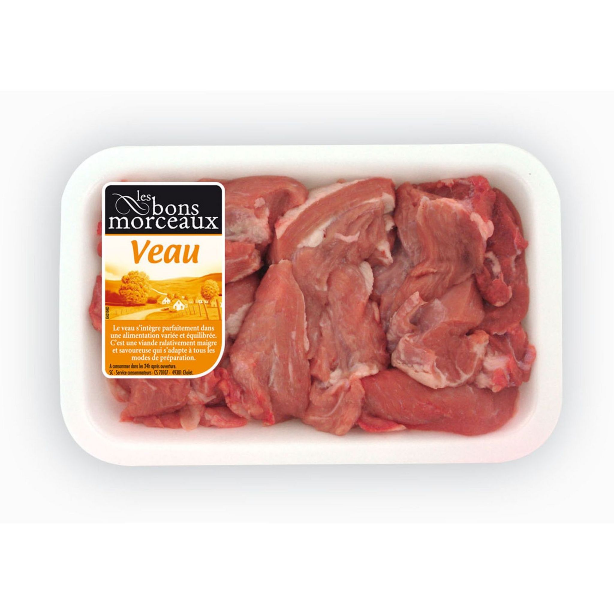 Voir la diapositive 2 : LES BONS MORCEAUX Sauté *** de veau blanquette 500g