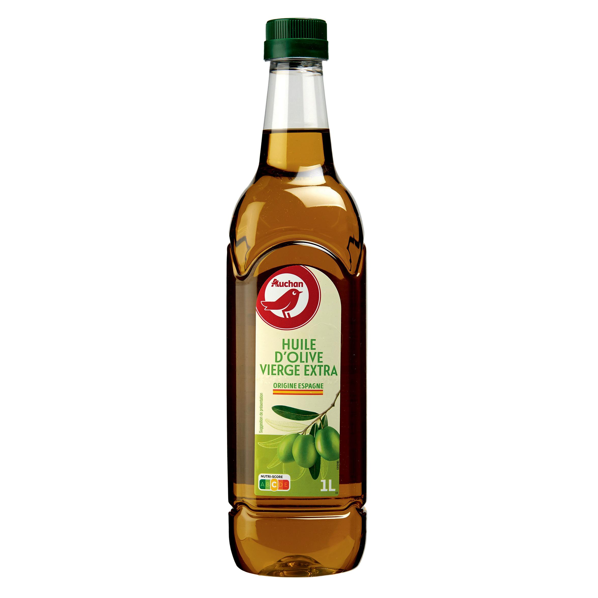 Voir la diapositive 2 : AUCHAN Huile d'olive vierge extra origine Espagne 1l